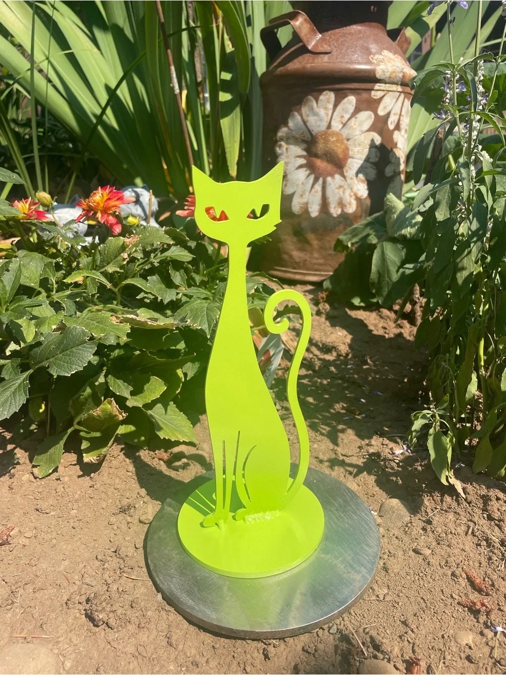 Key Lime Custom Mid Century Modern Cat Statue